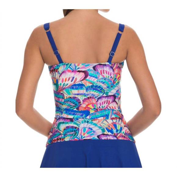 NEW PROFILE BY GOTTEX d-cup underwire tankini top in madame butterfly - Picture 2 of 3